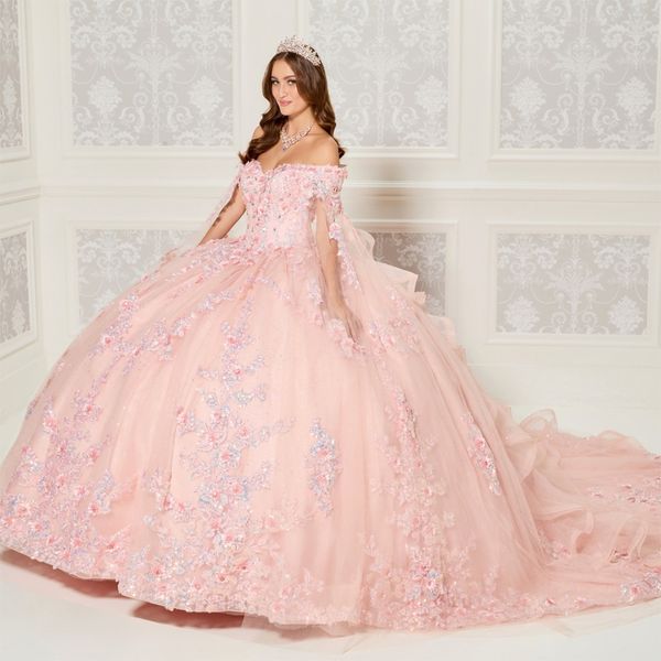2023 mexican pink quinceanera dresses with 3d floral applique with cape vestidos xv anos sweet robe de soiree, Blue;red
2023 mexican pink quinceanera dresses with 3d floral applique with cape vestidos xv anos sweet robe de soiree, Blue;red