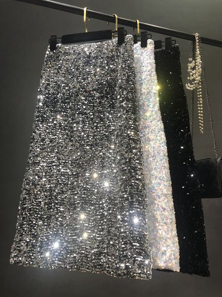 skirts spring and autumn ladies sequin skirt high waist slim fit slim mid length a-line skirt 230324, Black
skirts spring and autumn ladies sequin skirt high waist slim fit slim mid length a-line skirt 230324, Black