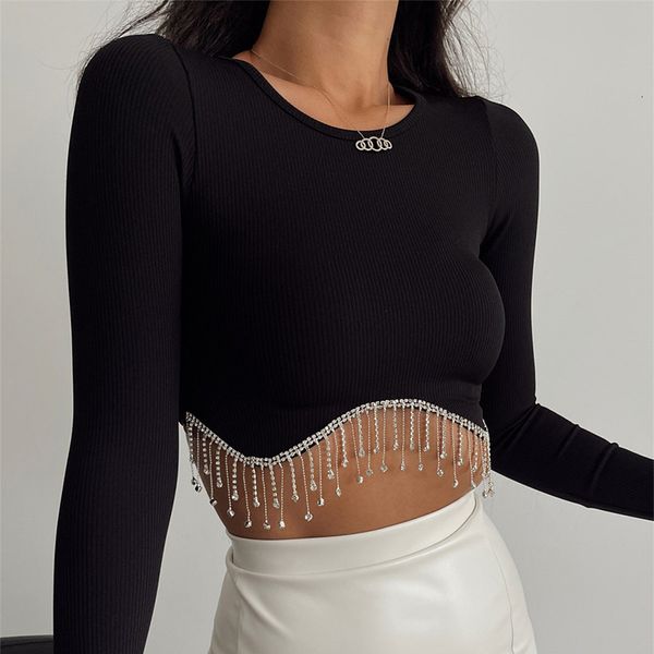 womens tshirt tassel cropped slim solid crewneck autumn female tshirts chic elegant long sleeve tshirt 230323, White
womens tshirt tassel cropped slim solid crewneck autumn female tshirts chic elegant long sleeve tshirt 230323, White