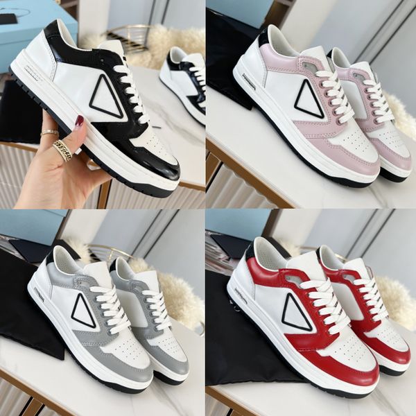 sporty triangle shoes men women leather trainers white black sneaker woman rubber sole sneakers with box 35-46
sporty triangle shoes men women leather trainers white black sneaker woman rubber sole sneakers with box 35-46
