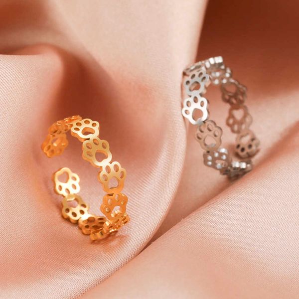 band rings cazador trend ly animal paw rings bear dog cat footprint open finger rings for women stainless steel jewelry birthday gift aa2305, Silver
band rings cazador trend ly animal paw rings bear dog cat footprint open finger rings for women stainless steel jewelry birthday gift aa2305, Silver