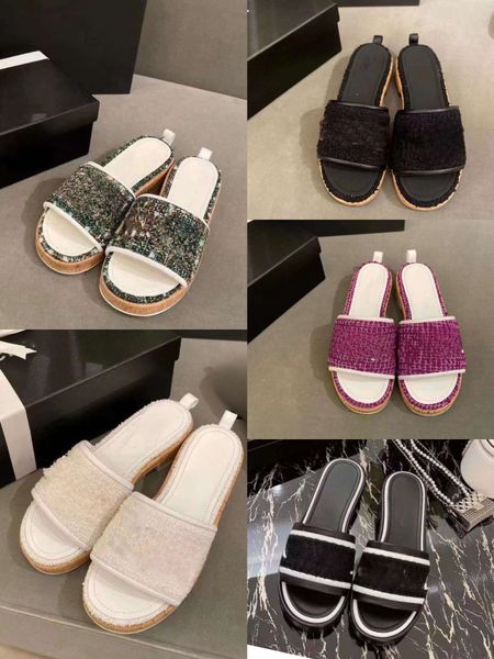 delivery designer sandals women's slippers small fragrant wind thick flower thick sole slippers outside wear chain embroidery beach sli, Black
delivery designer sandals women's slippers small fragrant wind thick flower thick sole slippers outside wear chain embroidery beach sli, Black