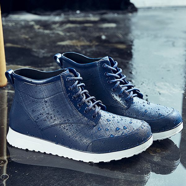 rain boots lovers lace-up rain boots men outdoor non-slip waterproof work water boots fashion couple's ankle platform rainboots 230324, Black;red
rain boots lovers lace-up rain boots men outdoor non-slip waterproof work water boots fashion couple's ankle platform rainboots 230324, Black;red