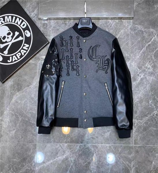 flocking leather sleeves baseball coat uniform luxury jacket rhudes single breasted warm jackets couples women men varsity coats m2117246, Black;brown
flocking leather sleeves baseball coat uniform luxury jacket rhudes single breasted warm jackets couples women men varsity coats m2117246, Black;brown