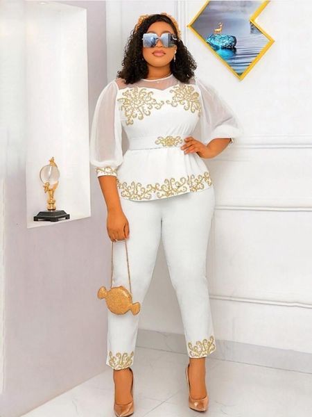 women's plus size pants office suits for women two pieces lady puff sleeve and set fashion elegant sets wholesale bulk drop 230324, Black
women's plus size pants office suits for women two pieces lady puff sleeve and set fashion elegant sets wholesale bulk drop 230324, Black