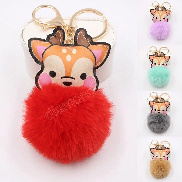 fashion faux fur ball pendant keychain cute leather elk deer fluffy pompom ball keyrings women bags keys car decorations, Silver
fashion faux fur ball pendant keychain cute leather elk deer fluffy pompom ball keyrings women bags keys car decorations, Silver