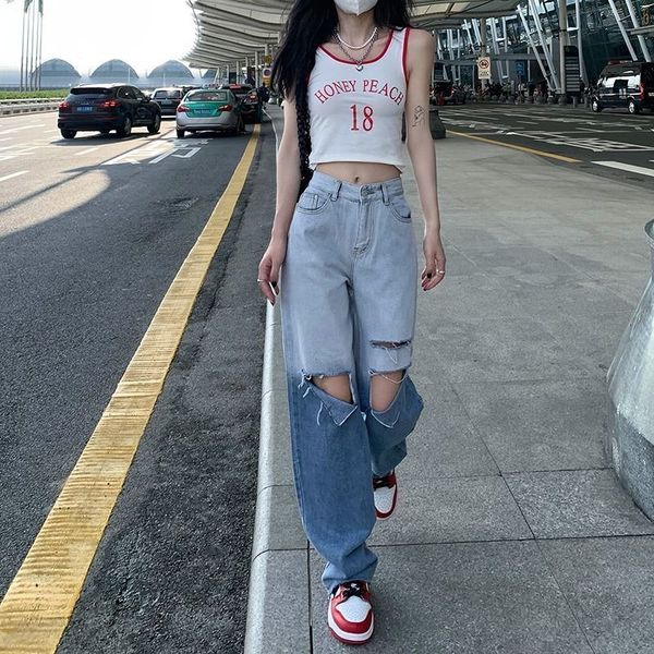 women's jean's ripped bodycon jeans woman fashion patchwork harajuku aesthetic pants for women high waisted denim 230324, Blue
women's jean's ripped bodycon jeans woman fashion patchwork harajuku aesthetic pants for women high waisted denim 230324, Blue