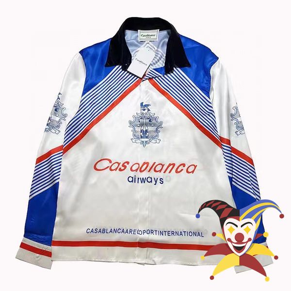 mens casual shirts casablanca silk shirt men women 1 1 version airline themed print casablanca tees 230323, White;black
mens casual shirts casablanca silk shirt men women 1 1 version airline themed print casablanca tees 230323, White;black
