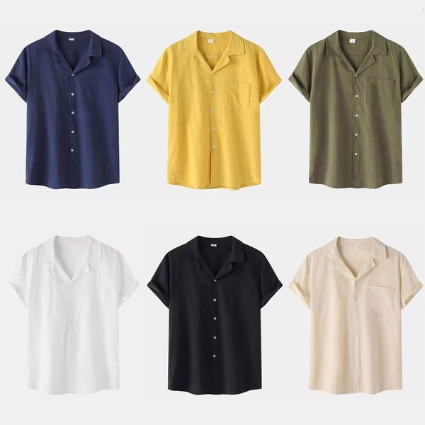 men's casual shirts men clothing summer cotton and linen short-sleeved shirt men's linen casual half-sleeve cardigan shirt thin sh, White;black
men's casual shirts men clothing summer cotton and linen short-sleeved shirt men's linen casual half-sleeve cardigan shirt thin sh, White;black