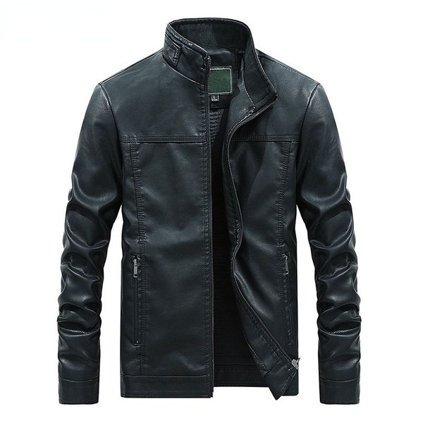 men's leather faux 2023 motorcycle jacket stand collar autumn winter pu coats men brand clothing fashion business outerwear male coat 2, Black
men's leather faux 2023 motorcycle jacket stand collar autumn winter pu coats men brand clothing fashion business outerwear male coat 2, Black