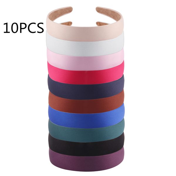 headbands 10pcs solid color plastic headband for women 3cm satin padded hairbands fashion headwear head band hair accessories 230323, Silver
headbands 10pcs solid color plastic headband for women 3cm satin padded hairbands fashion headwear head band hair accessories 230323, Silver