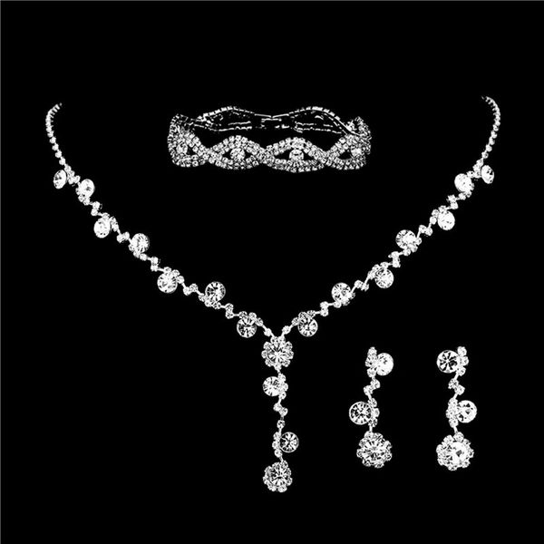 necklace earring bracelet 5 pcs suit inlaid zircon rhinestone pearl twinkle decorate adjeustable length necklace non fading wedding party el, Silver
necklace earring bracelet 5 pcs suit inlaid zircon rhinestone pearl twinkle decorate adjeustable length necklace non fading wedding party el, Silver