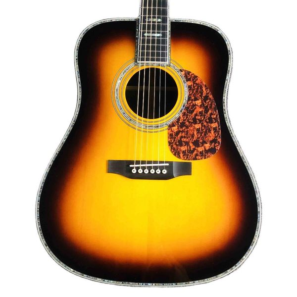 custom all solid wood abalone binding one piece neck through body solid rosewood back side acoustic guitar with eq in sunburst
custom all solid wood abalone binding one piece neck through body solid rosewood back side acoustic guitar with eq in sunburst