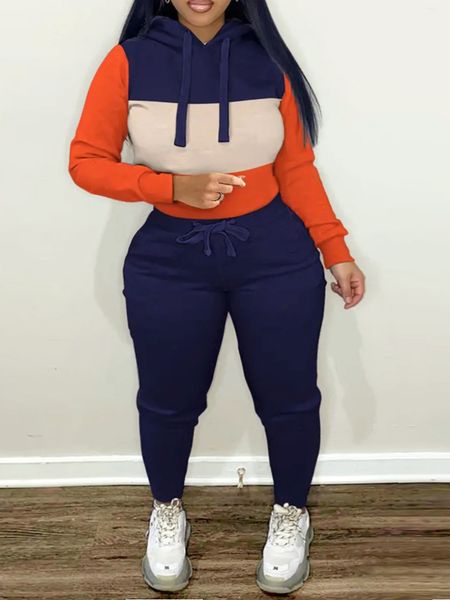 women's plus size pants lw two pices set hooded collar patchwork tracksuit set autumn women hoodie long sleeve warm sweatshirts 230324, Black
women's plus size pants lw two pices set hooded collar patchwork tracksuit set autumn women hoodie long sleeve warm sweatshirts 230324, Black