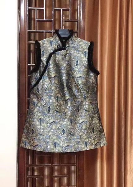 magpie pattern fabric cheongsam clothing tang suit, Black;white 
magpie pattern fabric cheongsam clothing tang suit, Black;white