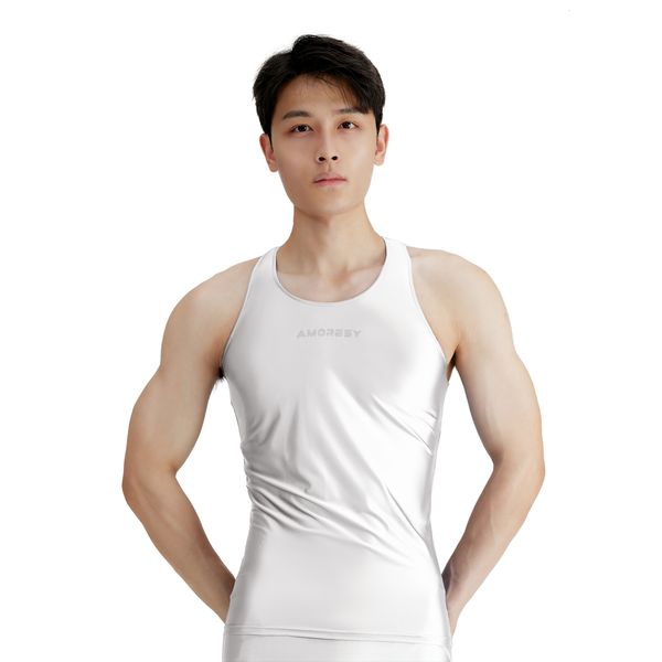 men' tank amoresy uranus series summer tight sports sleeveless vest for men with high elasticity sweat absorption and breathable runn, White;black
men' tank amoresy uranus series summer tight sports sleeveless vest for men with high elasticity sweat absorption and breathable runn, White;black
