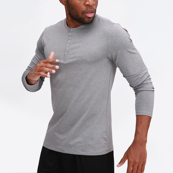 lu men yoga outfit sports long sleeve t-shirt mens sport style collar button shirt training fitness clothes training elastic quick dry wear
lu men yoga outfit sports long sleeve t-shirt mens sport style collar button shirt training fitness clothes training elastic quick dry wear