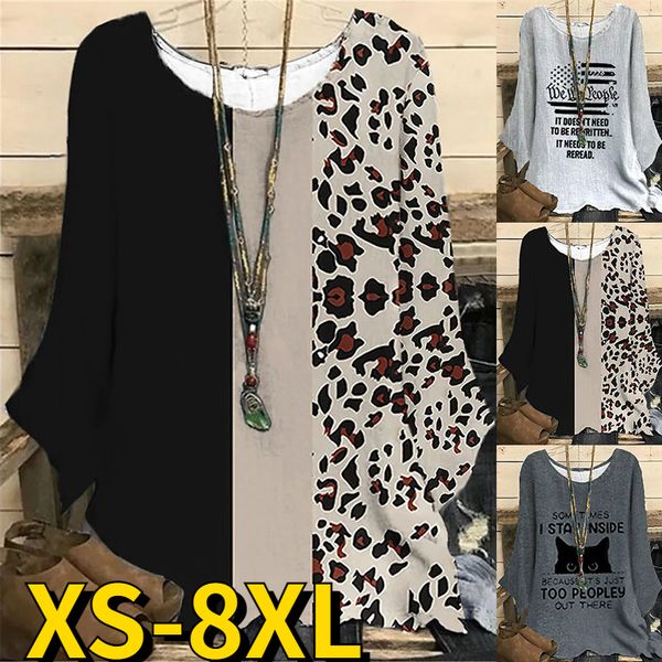 women's t-shirt ladies round neck loose pullover vintage long sleeve autumn winter women's casual design printing tee shirt 23032, White
women's t-shirt ladies round neck loose pullover vintage long sleeve autumn winter women's casual design printing tee shirt 23032, White