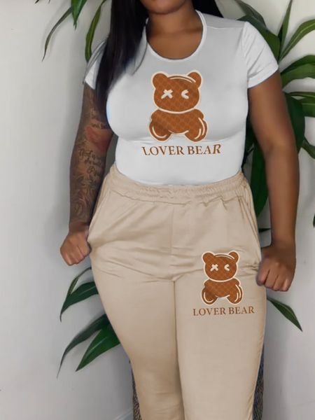 women's plus size pants lw summer 2pcs set lover bear letter print set casual round neck women's short sleeve pants 230324, Black
women's plus size pants lw summer 2pcs set lover bear letter print set casual round neck women's short sleeve pants 230324, Black