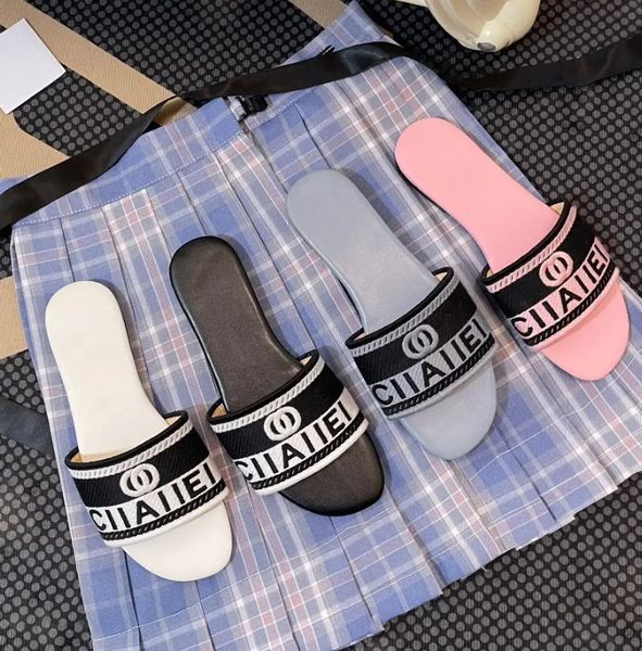 women's slippers wear 2023 flat heel leather one-word slippers d family letter embroidered slippers summer beach sandals, Black
women's slippers wear 2023 flat heel leather one-word slippers d family letter embroidered slippers summer beach sandals, Black