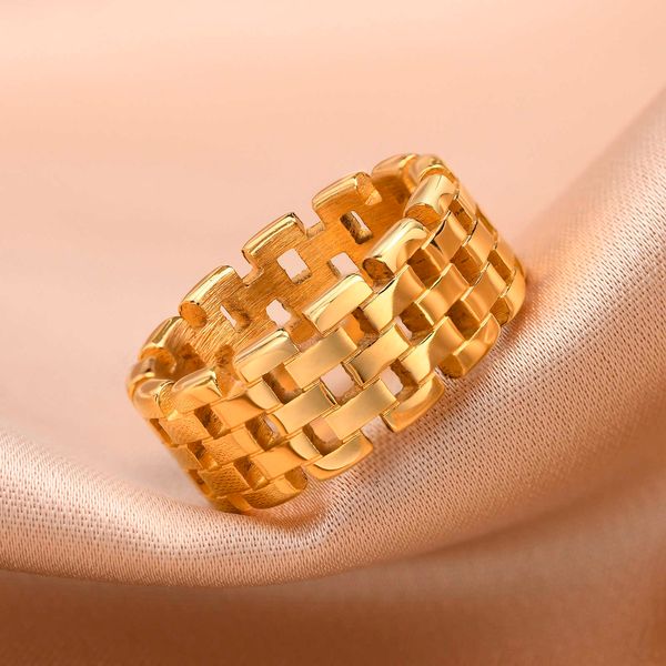 band rings chic women chain ring gold color stainless steel band wedding bands dainty minimalist lady jewelry aa230323, Silver
band rings chic women chain ring gold color stainless steel band wedding bands dainty minimalist lady jewelry aa230323, Silver