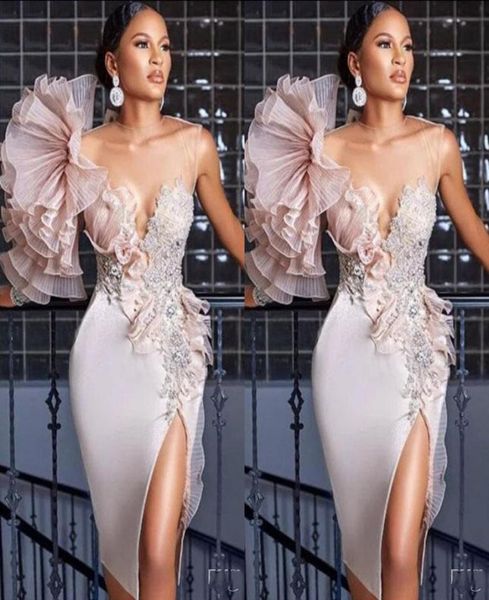 2021 short cocktail dresses blush pink lace appliques beaded flowers side split satin knee length party gowns homecoming prom4040589, Black
2021 short cocktail dresses blush pink lace appliques beaded flowers side split satin knee length party gowns homecoming prom4040589, Black