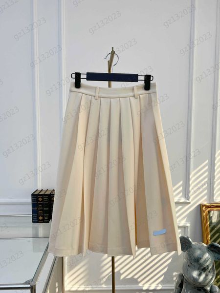 womens skirts metal triangle logo belt pleated half skirt pleated texture design accommodates body shape temperament joker skirts women clot, Black
womens skirts metal triangle logo belt pleated half skirt pleated texture design accommodates body shape temperament joker skirts women clot, Black