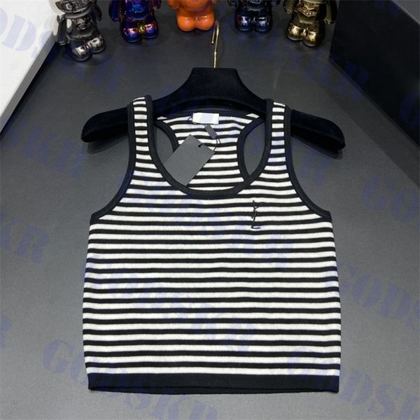 striped embroidery tank classic womens t shirt designer new summer knit tanks camis, White
striped embroidery tank classic womens t shirt designer new summer knit tanks camis, White