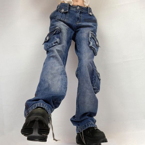 women's jeans 2000s retro blue pockets low rise denim pants y2k aesthetic grunge baggy trouser korean fashion vintage streetwear 230324
women's jeans 2000s retro blue pockets low rise denim pants y2k aesthetic grunge baggy trouser korean fashion vintage streetwear 230324