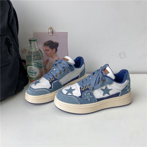 dress shoe denim skateboard shoes brand design thick sole star sneakers ladies fashion sport platform tennis zapatos de mujer 230324, Black
dress shoe denim skateboard shoes brand design thick sole star sneakers ladies fashion sport platform tennis zapatos de mujer 230324, Black
