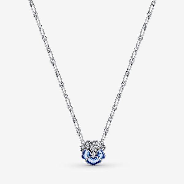 blue pansy flower pendant necklace for pandora real sterling silver wedding party jewelry for women girlfriend gift designer chain necklaces
blue pansy flower pendant necklace for pandora real sterling silver wedding party jewelry for women girlfriend gift designer chain necklaces