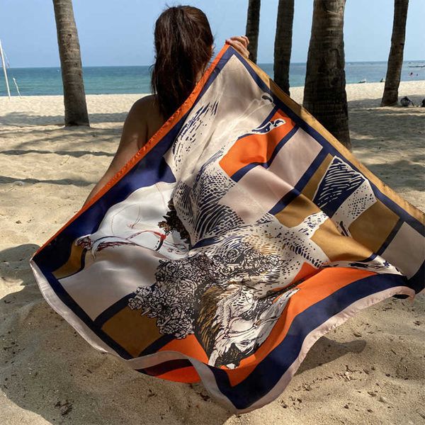 sarongs luxury women scarf quality shawl silk fashion scarf beach sunscreen bag headscarf scarf 90*90cm foulard muslim hijab breast wrap p23, Blue;gray
sarongs luxury women scarf quality shawl silk fashion scarf beach sunscreen bag headscarf scarf 90*90cm foulard muslim hijab breast wrap p23, Blue;gray