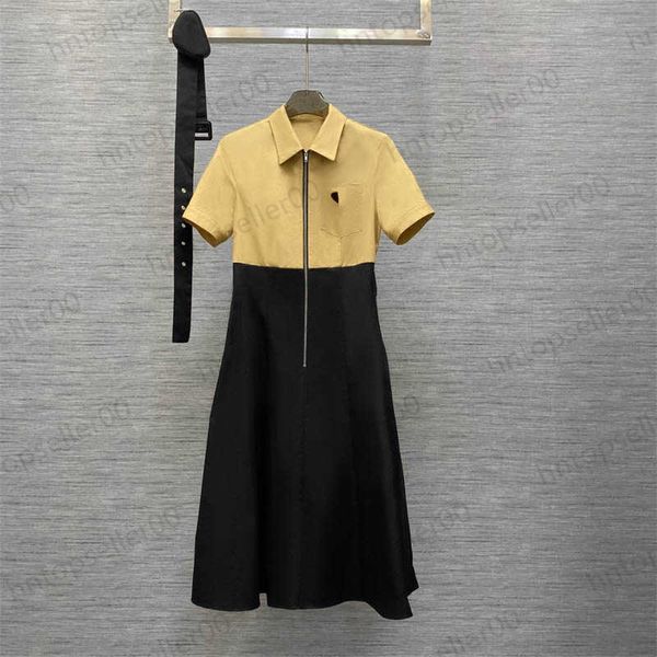 casual dresses womens designer clothing summer spring fashion luxury simple versatile contrast panel short sleeve waistpack waistband dress, Black;gray
casual dresses womens designer clothing summer spring fashion luxury simple versatile contrast panel short sleeve waistpack waistband dress, Black;gray