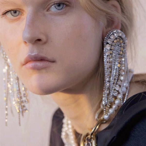 dangle chandelier luxury boutique shiny tassel dangle earrings jewelry for women fashion show lady's statement earrings accessories 230, Silver
dangle chandelier luxury boutique shiny tassel dangle earrings jewelry for women fashion show lady's statement earrings accessories 230, Silver