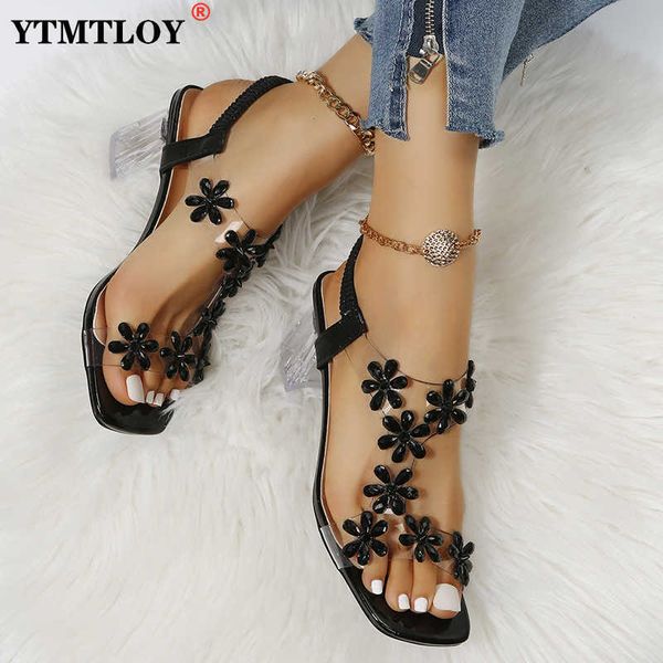 sandals summer women sandals pvc crystal flower decoration chunky heel peep toe back strap elastic band elegant fashion shoes ladies 5 23032, Black
sandals summer women sandals pvc crystal flower decoration chunky heel peep toe back strap elastic band elegant fashion shoes ladies 5 23032, Black