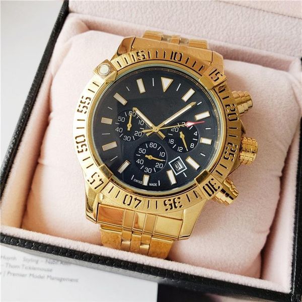 luxury swiss gold watch mens designer watches stainless steel montre de luxe military wristwatches life waterproof chronograph188j, Slivery;brown
luxury swiss gold watch mens designer watches stainless steel montre de luxe military wristwatches life waterproof chronograph188j, Slivery;brown