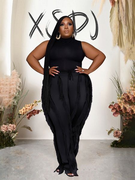 women's plus size pants summer 2023 womens outfit tassel and matching sets vacation two piece set fashion suits 230324, Black
women's plus size pants summer 2023 womens outfit tassel and matching sets vacation two piece set fashion suits 230324, Black