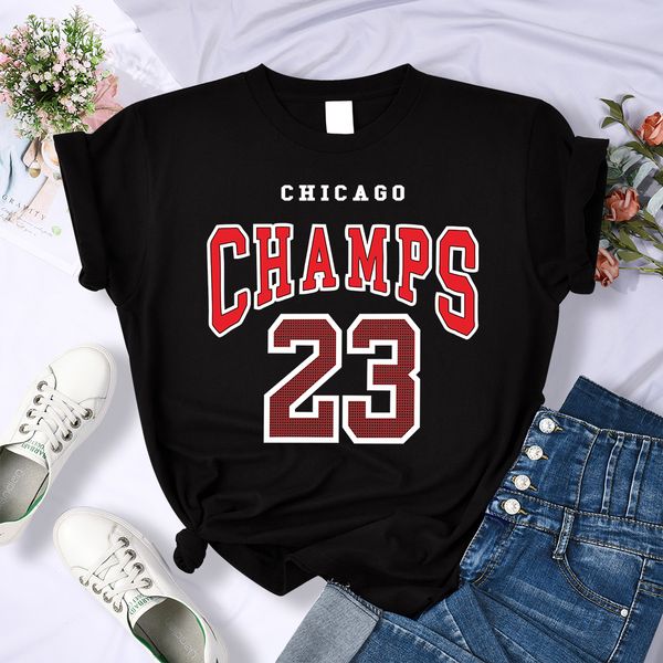 womens tshirt streetwear chicago champs 23 print oversize loose breathable sweat clothing fashion crewneck summer 230323, White
womens tshirt streetwear chicago champs 23 print oversize loose breathable sweat clothing fashion crewneck summer 230323, White