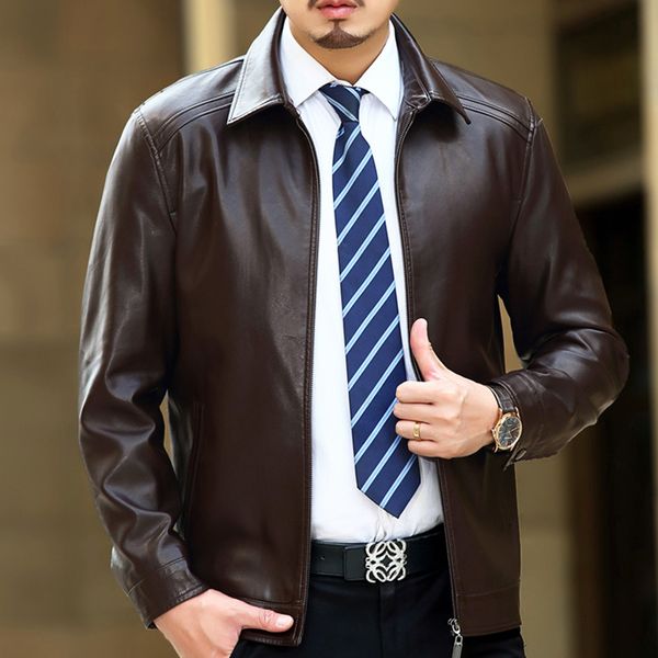 men's leather faux quality autumn men natural sheepskin jacket winter brand genuine jackets thickening lapel coat 230324, Black
men's leather faux quality autumn men natural sheepskin jacket winter brand genuine jackets thickening lapel coat 230324, Black