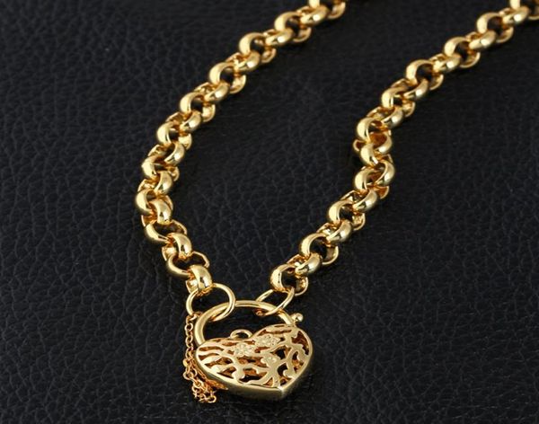 women pendant necklace chain 18k yellow gold filled padlock heart jewelry gift polished1617374, Silver
women pendant necklace chain 18k yellow gold filled padlock heart jewelry gift polished1617374, Silver
