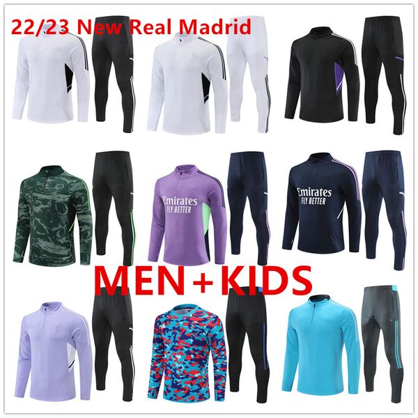 2023 new madrids tracksuit set benzema training suit men and kids football shirt camavinga alaba modric valverde 22/23 football madrides cha, Gray 
2023 new madrids tracksuit set benzema training suit men and kids football shirt camavinga alaba modric valverde 22/23 football madrides cha, Gray