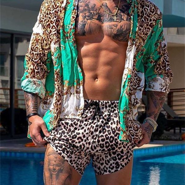 2023 new men's hawaiian beach casual fashion printed short sleeve shirt set, White;black
2023 new men's hawaiian beach casual fashion printed short sleeve shirt set, White;black