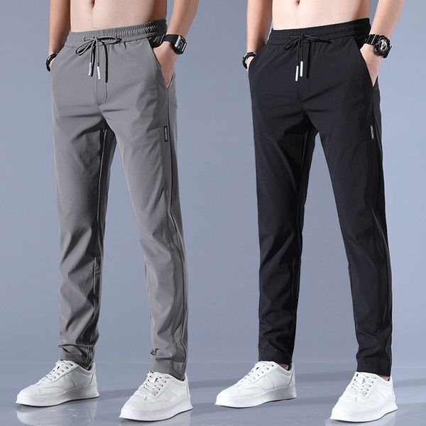 men's pants casual summer solid breathable drawstring pocket straight trousers male thin quickdrying sweatpants sports 230324, Black
men's pants casual summer solid breathable drawstring pocket straight trousers male thin quickdrying sweatpants sports 230324, Black