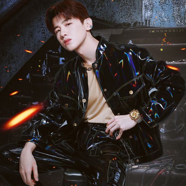 men's leather faux s6xl men women's 2023 spring mpu lacquer bright face dance performance stage jacket suit singer costumes 230324, Black
men's leather faux s6xl men women's 2023 spring mpu lacquer bright face dance performance stage jacket suit singer costumes 230324, Black