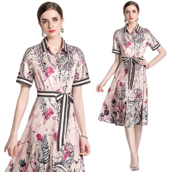 2023 summer midi casual flowy shirt dress short sleeve 2023 elegant designer women single breasted cardigan dresses sash bow printed ladies, Black;gray
2023 summer midi casual flowy shirt dress short sleeve 2023 elegant designer women single breasted cardigan dresses sash bow printed ladies, Black;gray