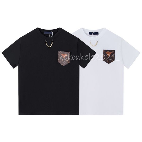 summer mens t shirt cotton fashion casual loose tshirt chain with pocket luxury floral print for man short sleeves teenagers boys hip hop c, White;black
summer mens t shirt cotton fashion casual loose tshirt chain with pocket luxury floral print for man short sleeves teenagers boys hip hop c, White;black