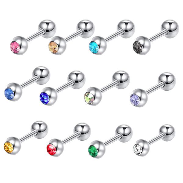 surgical steel cartilage tiny stud earrings helix hoop screw backs earrings ball cz hypoallergenic earrings set for women men 16, Silver
surgical steel cartilage tiny stud earrings helix hoop screw backs earrings ball cz hypoallergenic earrings set for women men 16, Silver