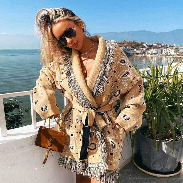 women's knits tees cashmereblend jacquard wrap cardigan winter long for women paisley fringed edges oversized fit 230324, White
women's knits tees cashmereblend jacquard wrap cardigan winter long for women paisley fringed edges oversized fit 230324, White