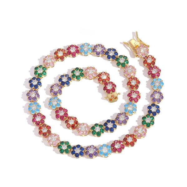 colorful flowers tennis chian necklace bracelets jewelry set female women gift, Silver
colorful flowers tennis chian necklace bracelets jewelry set female women gift, Silver