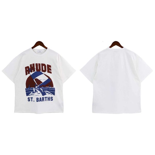 edition high summer american street fashion rhude sunset sea sail letter print men's and women's loose t-shirt, White
edition high summer american street fashion rhude sunset sea sail letter print men's and women's loose t-shirt, White